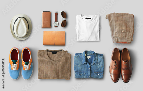 Foto Concept on the topic of fashion and casual clothes