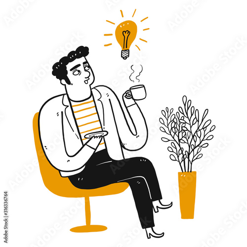 The man thinking