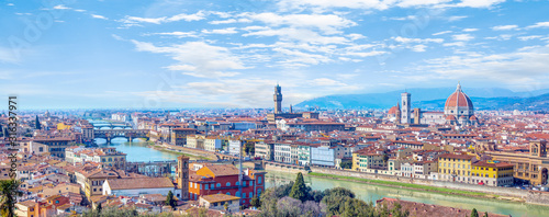 Florence, Ponte Vecchio, Florence Palazzo Vecchio and Florence Duomo, Italy