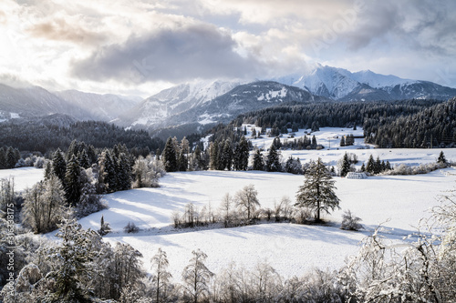 Snowy Landscape In Mountains