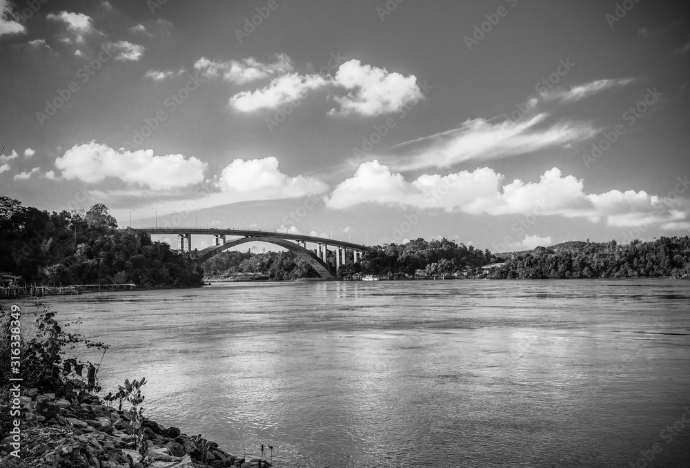 Fototapeta premium Black White Panorama Photos of wonderful indonesia