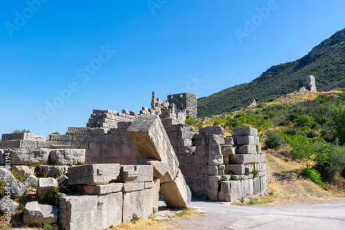 Ruins of the Arcadian gate and walls near ancient Messene(Messini)