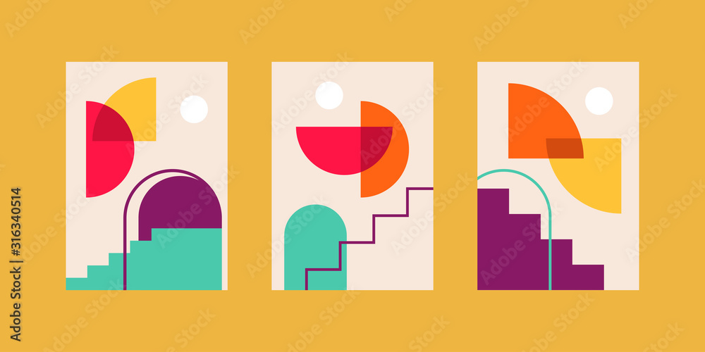 Minimal geometric covers design. Trendy vector illustration. Minimal geometric covers design. Trendy vector illustration.