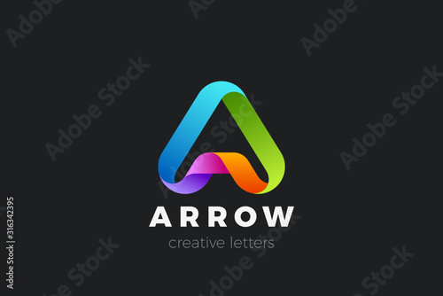 Free Download Letter A Logo design vector template Ribbon Font style Typography. - GFXLoad