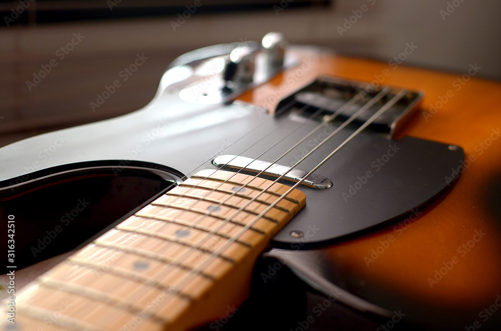 Fototapeta premium Electric guitar macro abstract