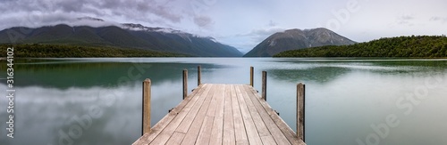 Landscape photo of a jetty on Lake Rotoiti, New Zealand. This jetty is within the Nelson Lakes National Park and is one of the most Instagrammed locations in New Zealand © jon