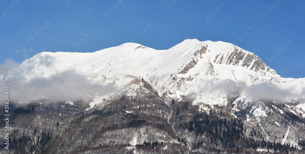 Il monte Serva,a Belluno,Italia