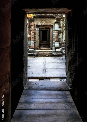 Ancient stone Angkor Wat Siem reap Cambodia.