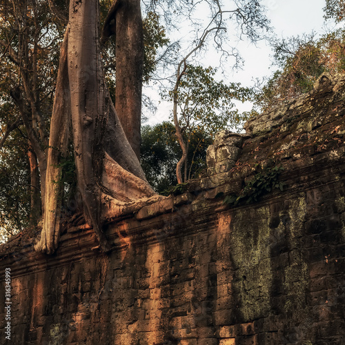 Ancient temple Angkor Wat complex Archaeological Park in Siem Reap