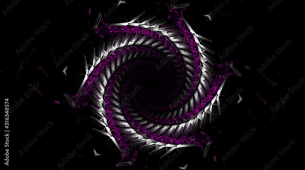 abstract fractal background snake vortex dmt concept