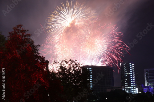 Fireworks on New year 2020 at Malaysia