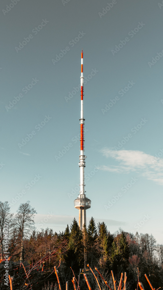 TV Tower Uetli Mountain in Zurich