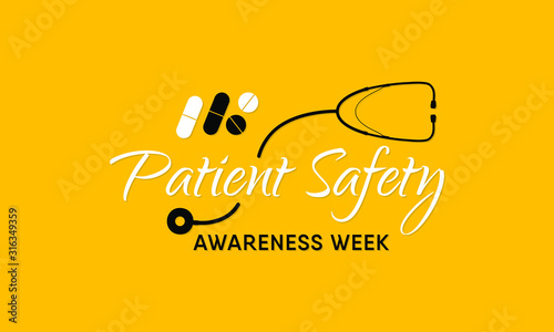 Vector illustration on the theme of Patient safety awareness week in March.