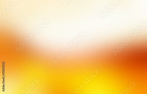 Beer color empty background. Blur golden glow texture. Abstract yellow white simple illustration. Defocused image.