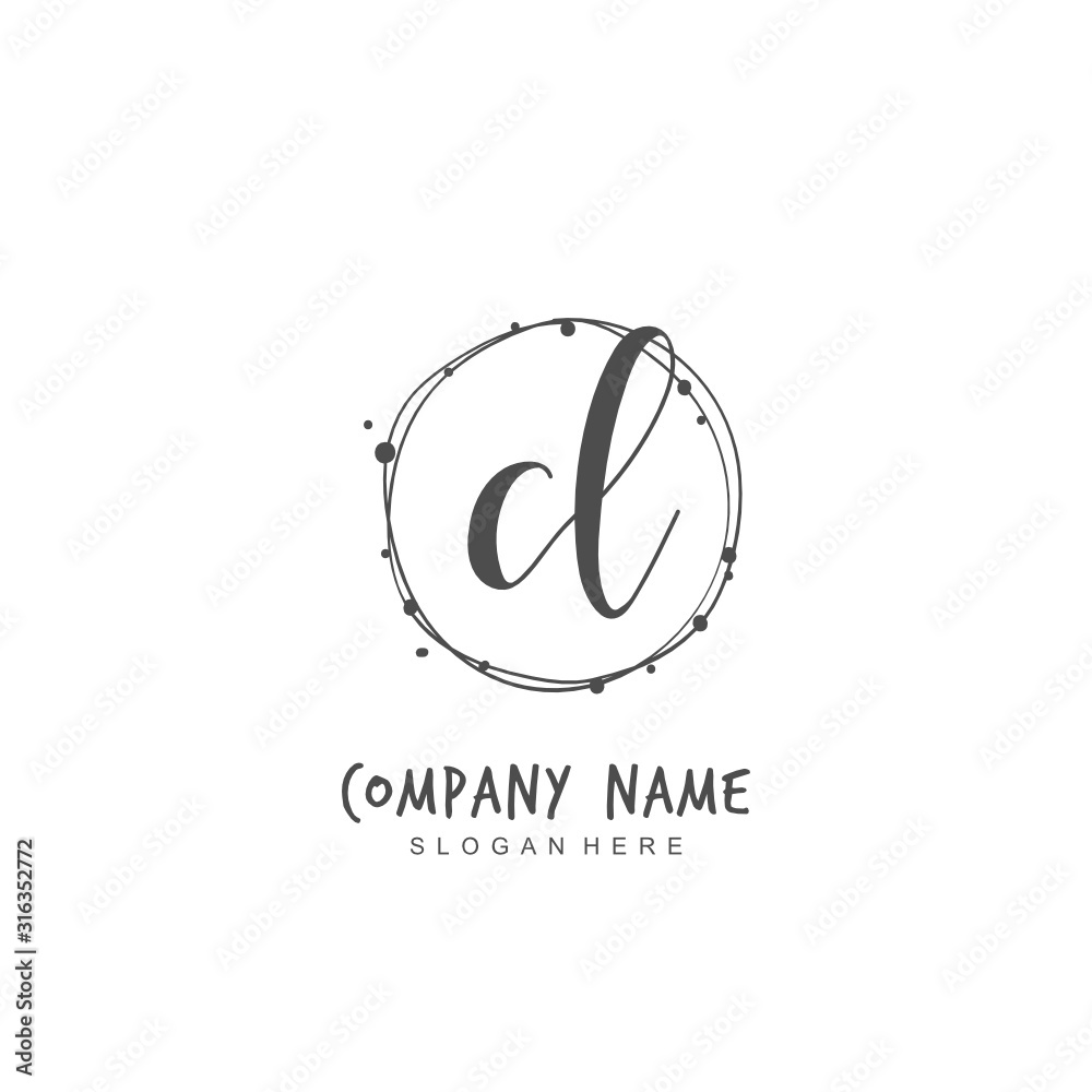 Handwritten initial letter C L CL for identity and logo. Vector logo template with handwriting and signature style. Handwritten initial letter C L CL for identity and logo. Vector logo template with handwriting and signature style.