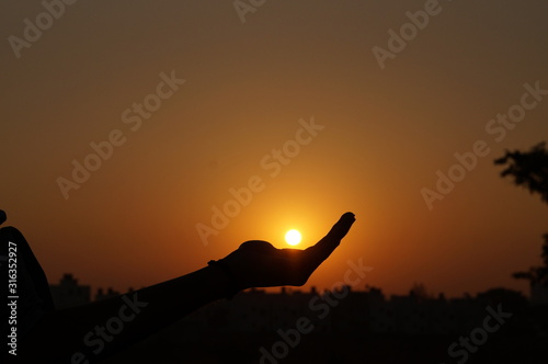 silhouette of man in sunset © sarthak