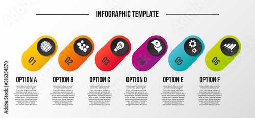 Design of a company timeline with business icons - infographic template. Vector