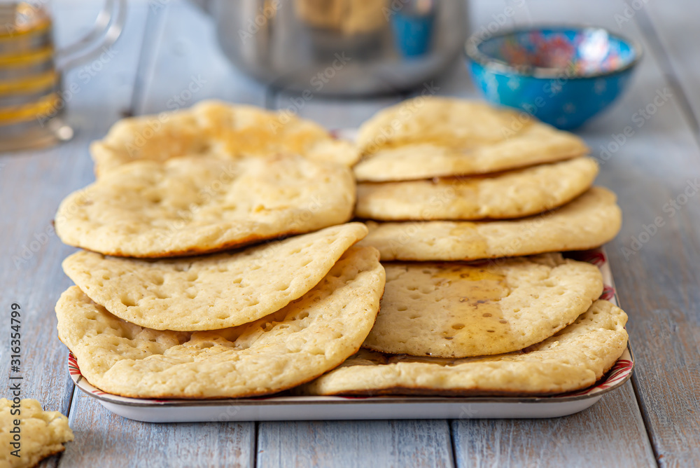 Moroccan pancakes Baghrir or Beghrir 