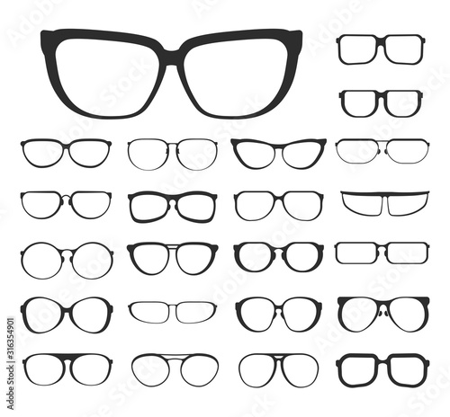 Eyeglasses set and eyewear different style and shape frames