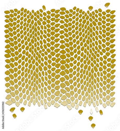 Snake or reptile scales pattern. Vector illustration.