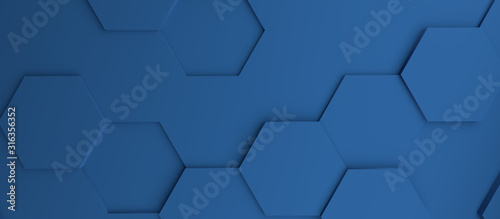 Abstract modern classic blue honeycomb background