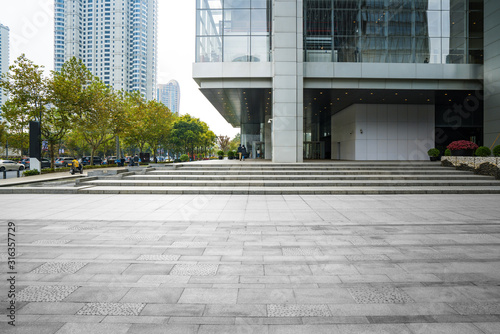 Canvas Print Financial center office building in Lujiazui, Shanghai, China