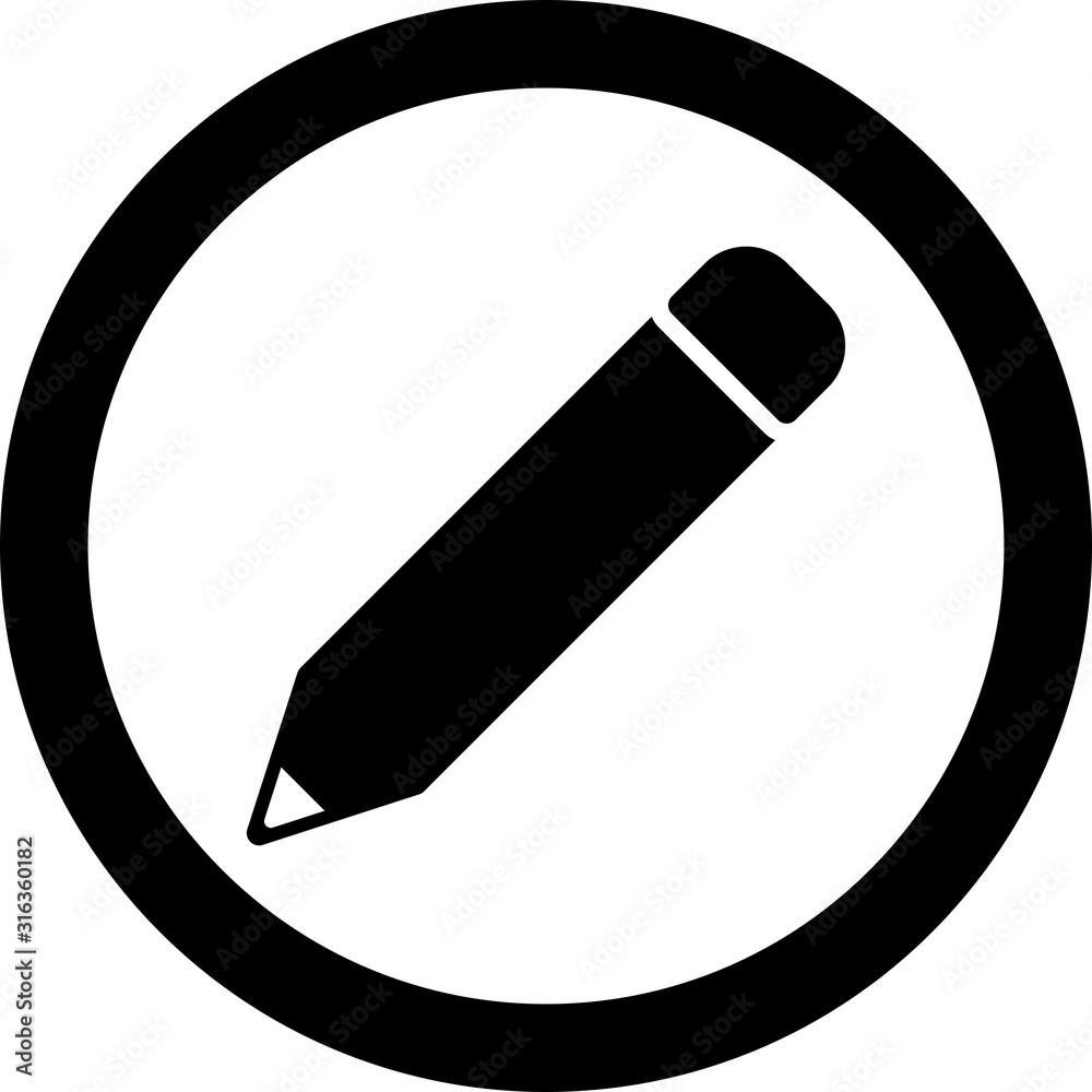 Pencil icon isolated on background Pencil icon isolated on background