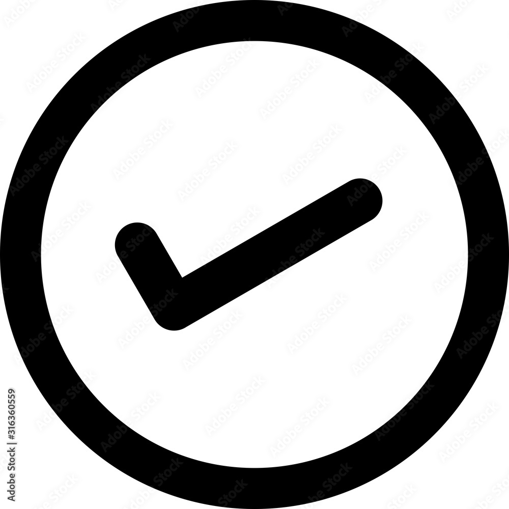  Check Mark icon isolated on background