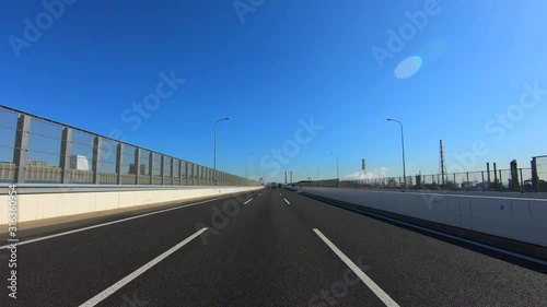Car driving on highway road