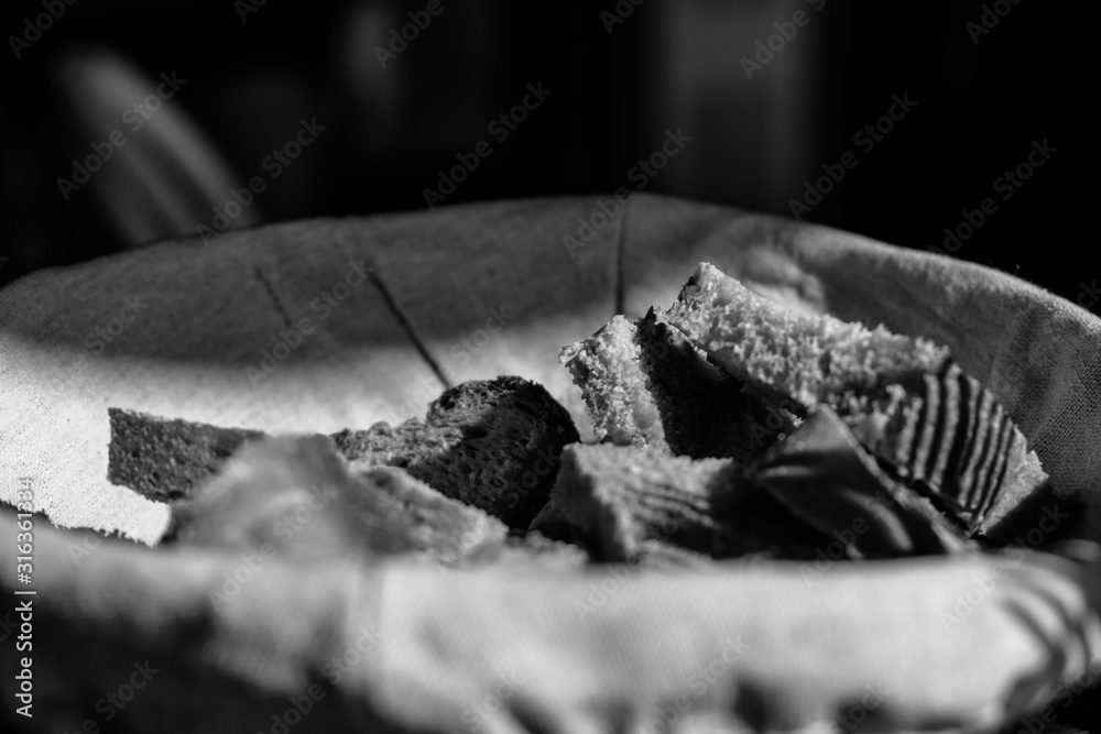 Fototapeta premium A bread basket on an italian table