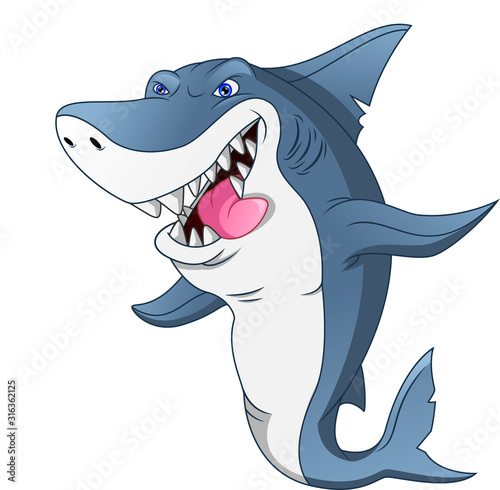 Cute shark cartoon
