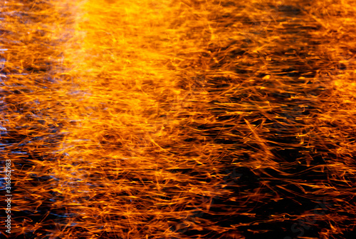 Abstract background with sparks flying at night creating nice motion blur effect.