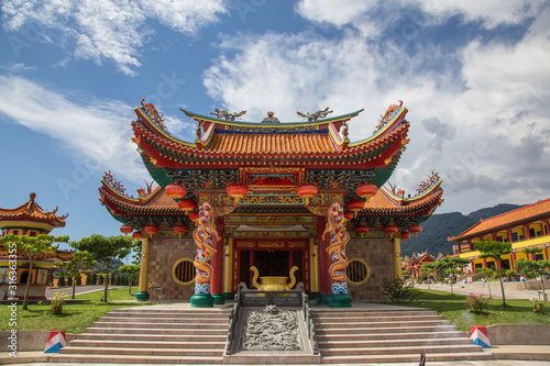 Beautiful architecture building of Chinese temple of Sabah, Malaysia © alenthien