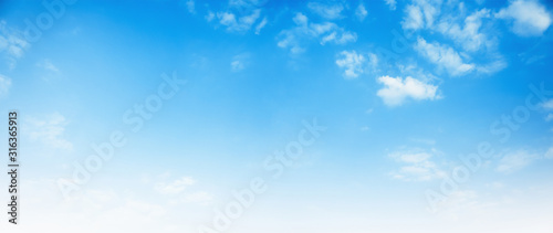 Canvas Print blue sky with white cloud background