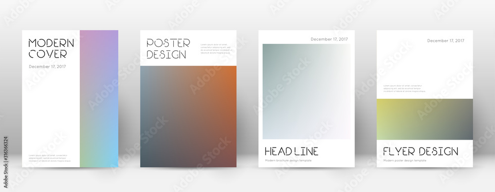 Flyer layout. Minimal captivating template for Bro