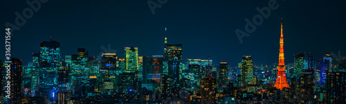                            Night View of Tokyo Japan  skyscraper