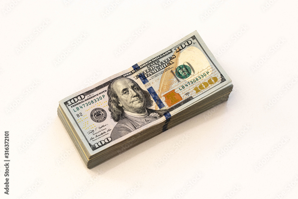 Stack of One Hundred Dollar Bills Stack of One Hundred Dollar Bills