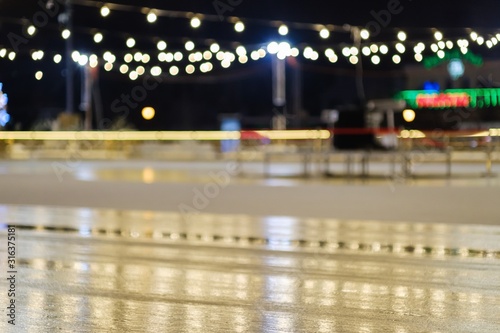 Ice rink abstract background sport, outdoor water.