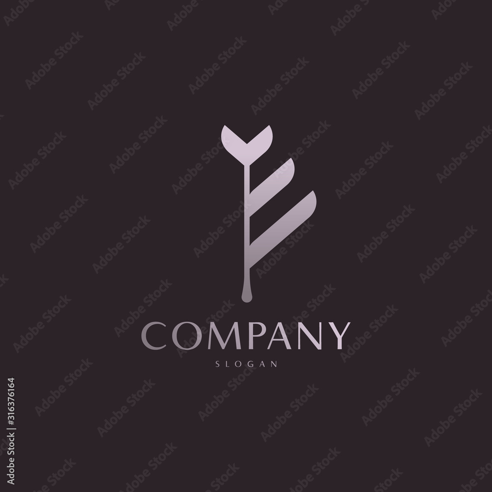 beautiful modern luxury geometry flower branch logo template vector beautiful modern luxury geometry flower branch logo template vector