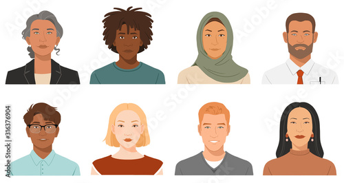 Group of Diverse People Smiling Portraits