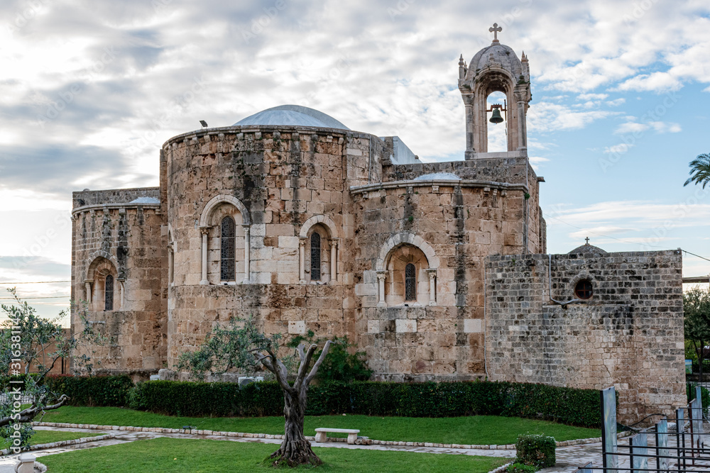 Church Byblos with surrounding park