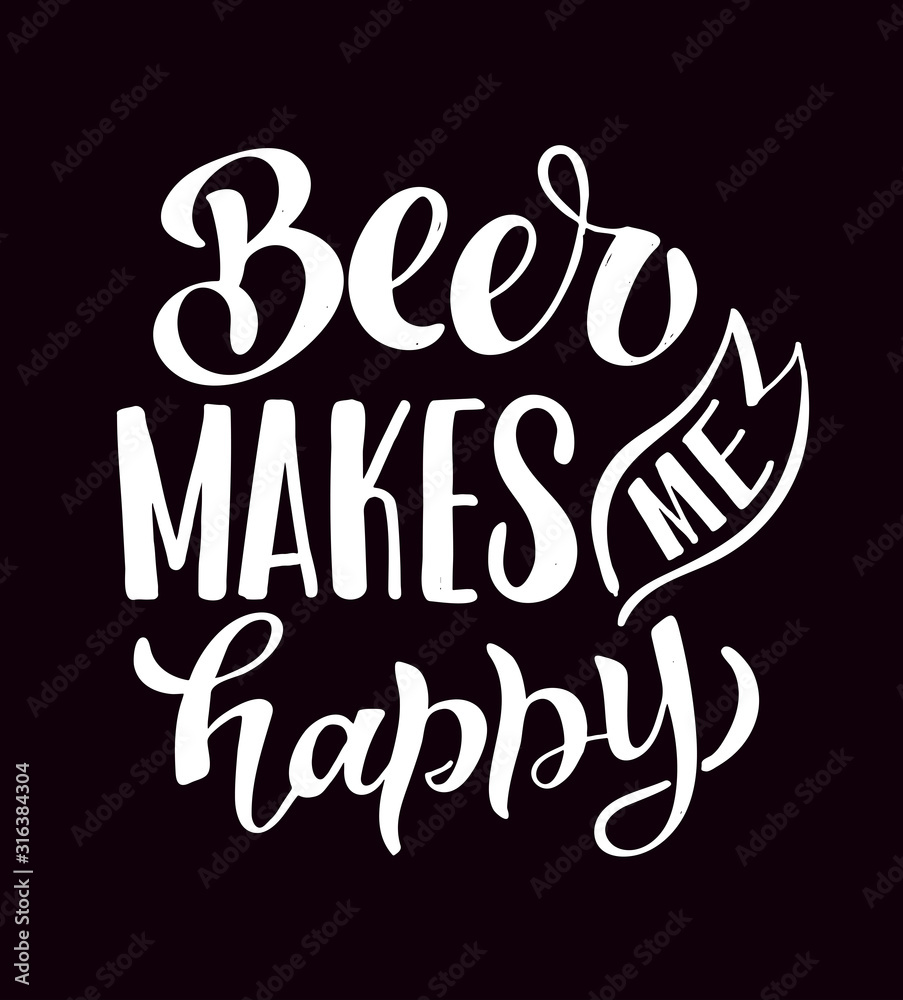 lettering quotes about beer in vintage style. Calligraphic posters for t shirt print. Hand Drawn slogans for pub or bar menu design. Vector illustration