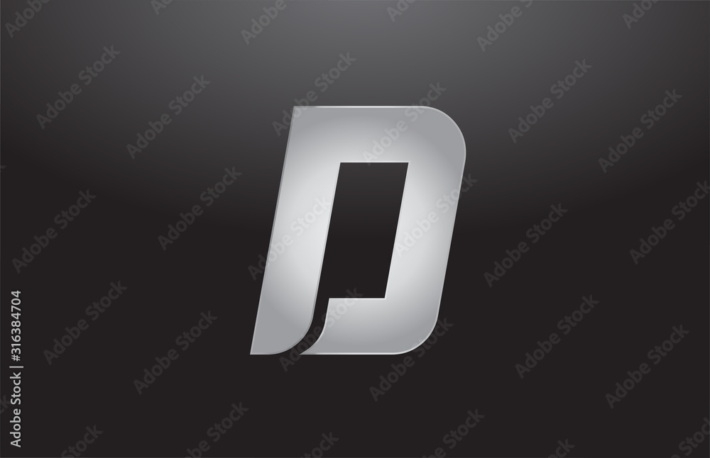 metal alphabet letter silver D grey logo business company design icon template metal alphabet letter silver D grey logo business company design icon template