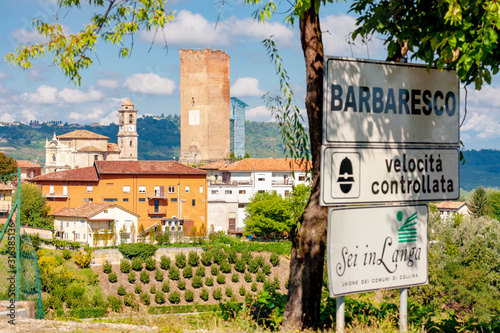 Barbaresco village and vineyards, Unesco Site, Piedmont, Northern Italy