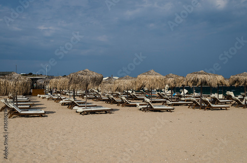 Bulgarian seaside landscapes, beautiful beach near Sozopol-camping site Gradina