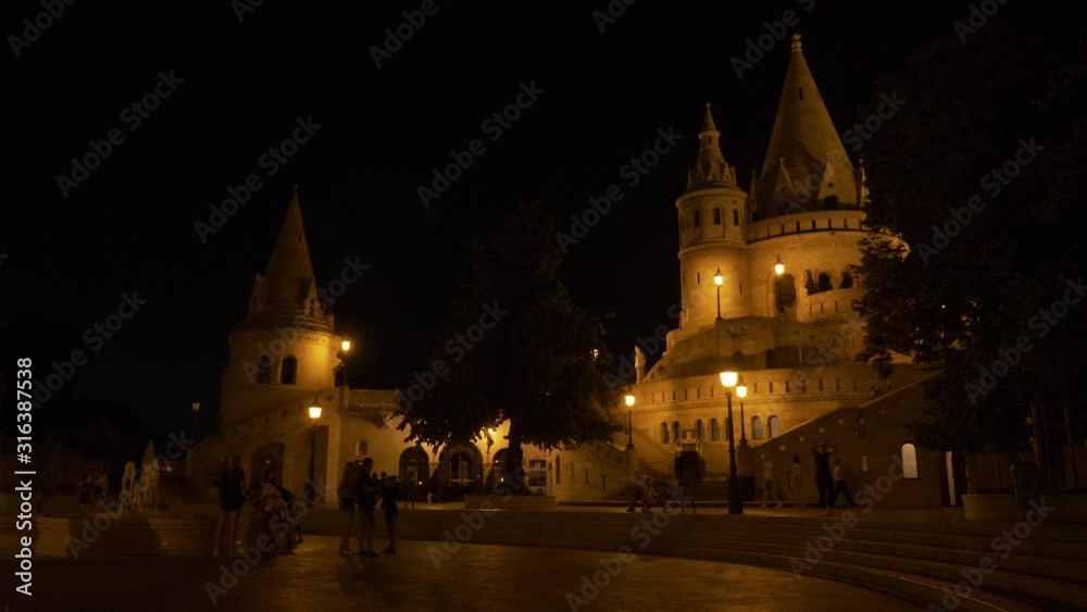 Fisherman's Bastion in Budapest at night Fisherman's Bastion in Budapest at night