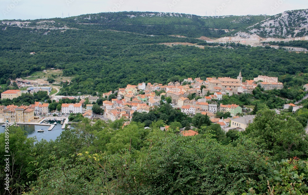 houses on the hill, Bakar, Croatia