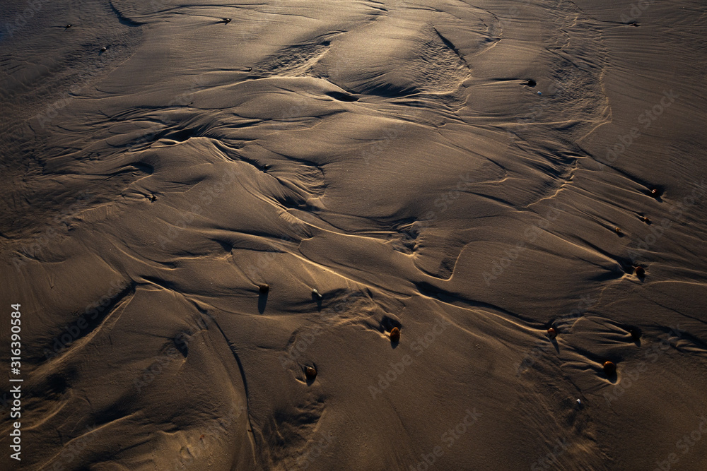 Sand waves on sand dunes in the Slowinski National Park. Czolpino, Leba, Poland