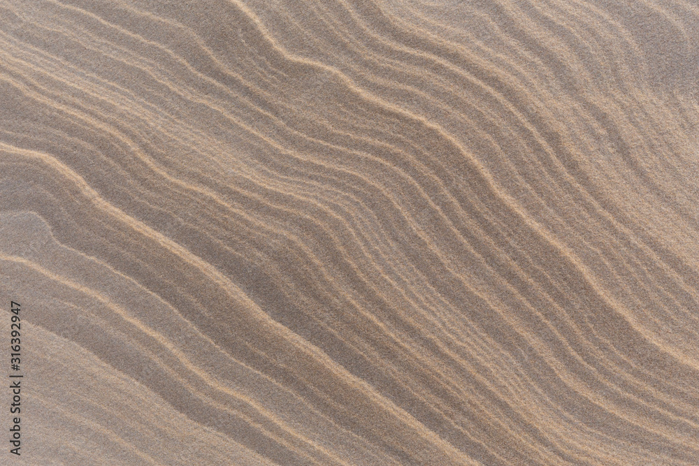 Sand waves on sand dunes in the Slowinski National Park. Czolpino, Leba, Poland