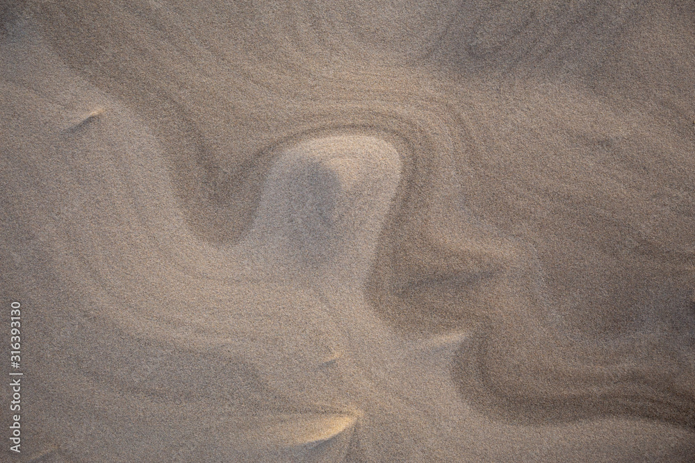 Sand waves on sand dunes in the Slowinski National Park. Czolpino, Leba, Poland